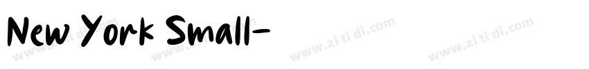 New York Small字体转换